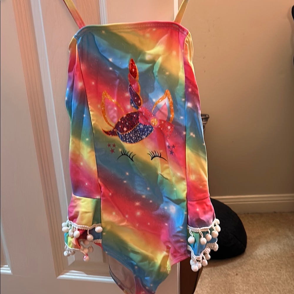 Rainbow Unicorn Kids Swim One Piece